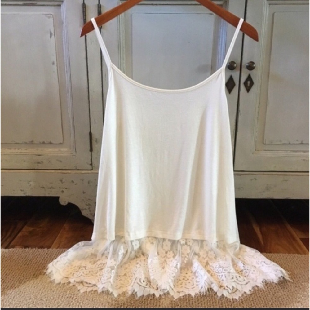 SALE DROPPED $PEARL LACE LAYERING LONG LACE TANK - Picture 4 of 4